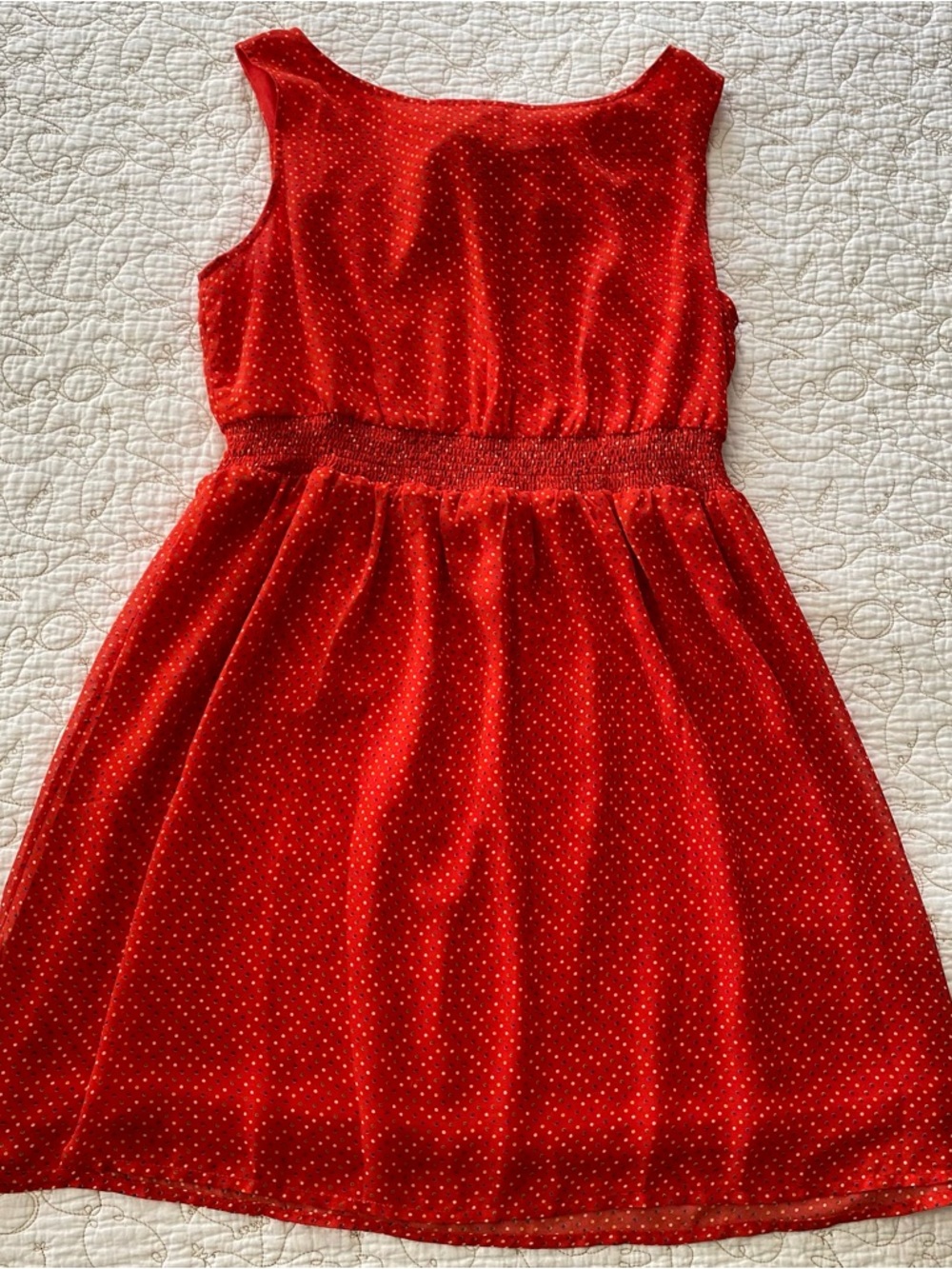 Red Polka Dot Party Dress Summer Dress